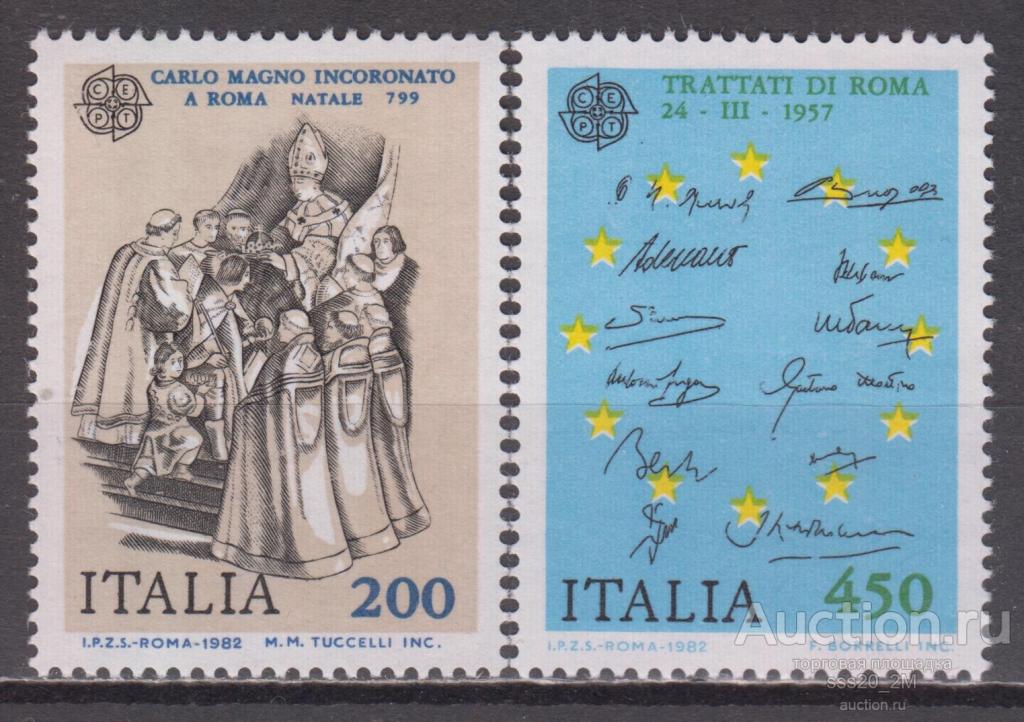 Италия 1982 исторические события Mi1798,1799 MNH