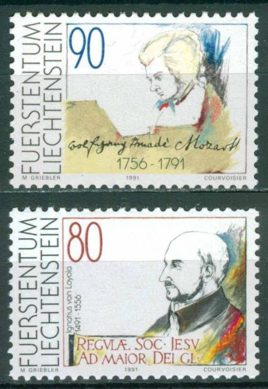 Лихтенштейн, 1991, Музыка, Моцарт, Религия, п/с
