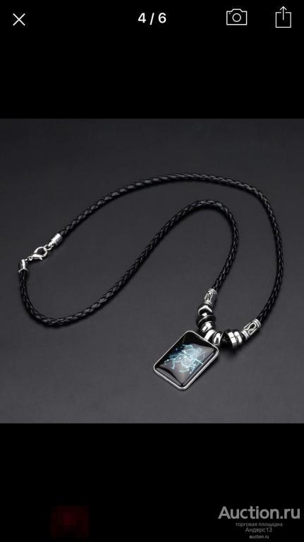 Подвеска на шнурке со знаком зодиака Лев