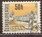 Чехословакия 1965 ПАМЯТНИКИ АРХИТЕКТУРЫ ГОРОДА  НА ЛЮМИНЕСЦЕНТНОЙ БУМАГЕ