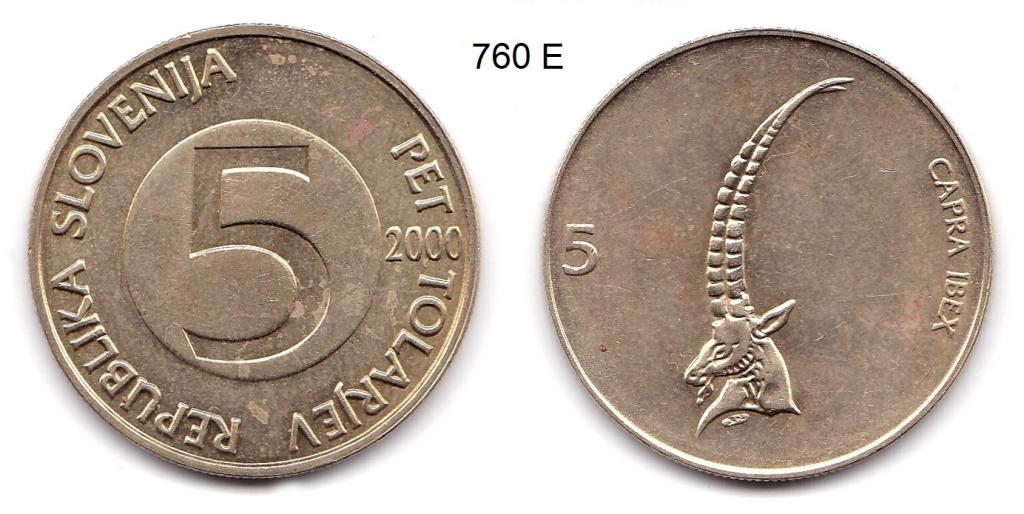 Словения. 5 толар. 2000 год.