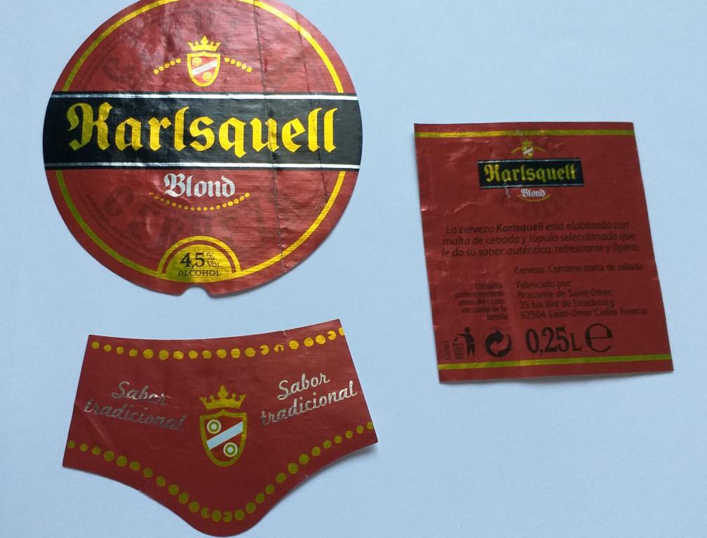 этикетка пивная Франция....