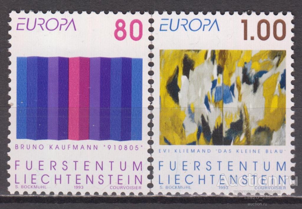 Лихтенштейн 1993 современная живопись Mi1054,1055 MNH