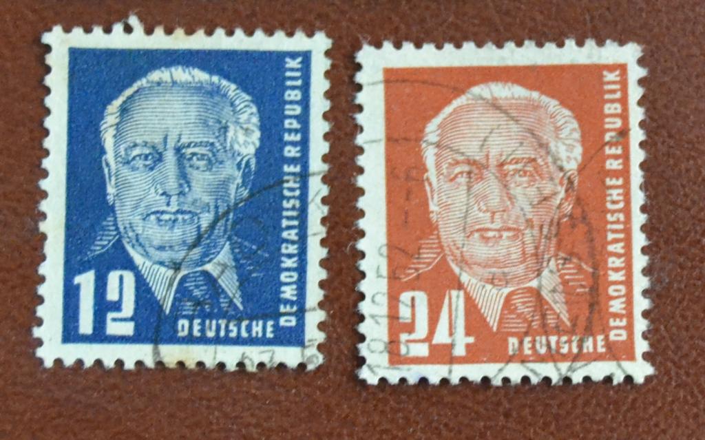 ГДР 1950 г. Стандарт Вильгельм Пик Mi#251-252 гаш - 2