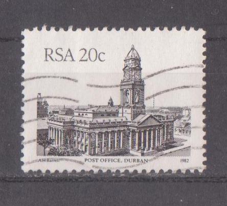 Южная Африка 1982 г.  Архитектура Почтамт в Дурбане гаш.
