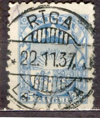 Латвия 1925   СТАНДАРТ ГЕРБ ВЗ 4 ЛИН 10