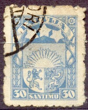 Латвия 1927-1933   СТАНДАРТ ГЕРБ ВЗ 5 ЛИН 10