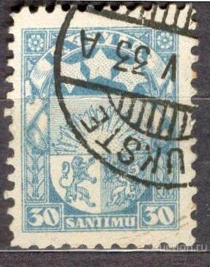 Латвия 1927-1933   СТАНДАРТ ГЕРБ ВЗ 5 ЛИН 10