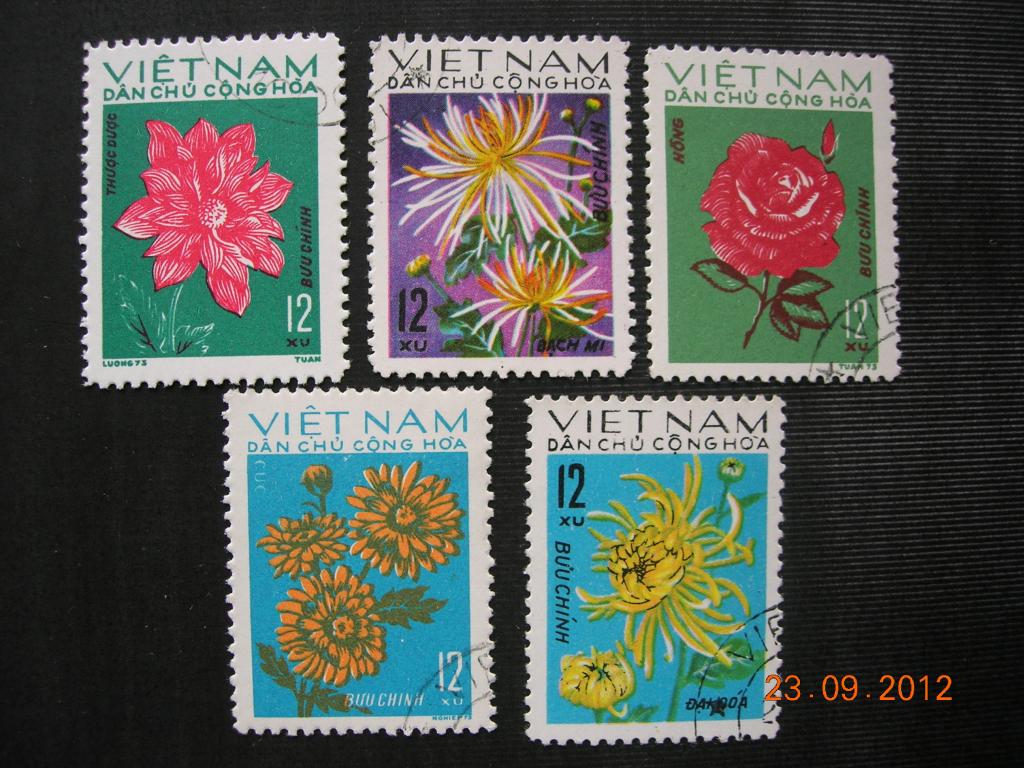 Вьетнам 1974/1975 цветы    CTO