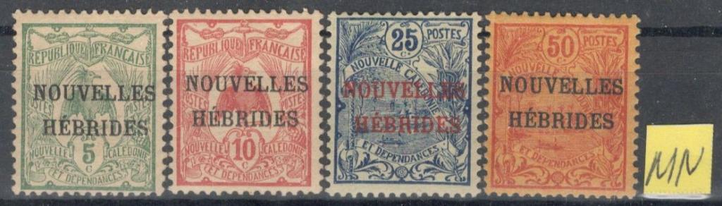 Новые Гебрибы, 1908, № 10-13, € 30, MN., стандарты