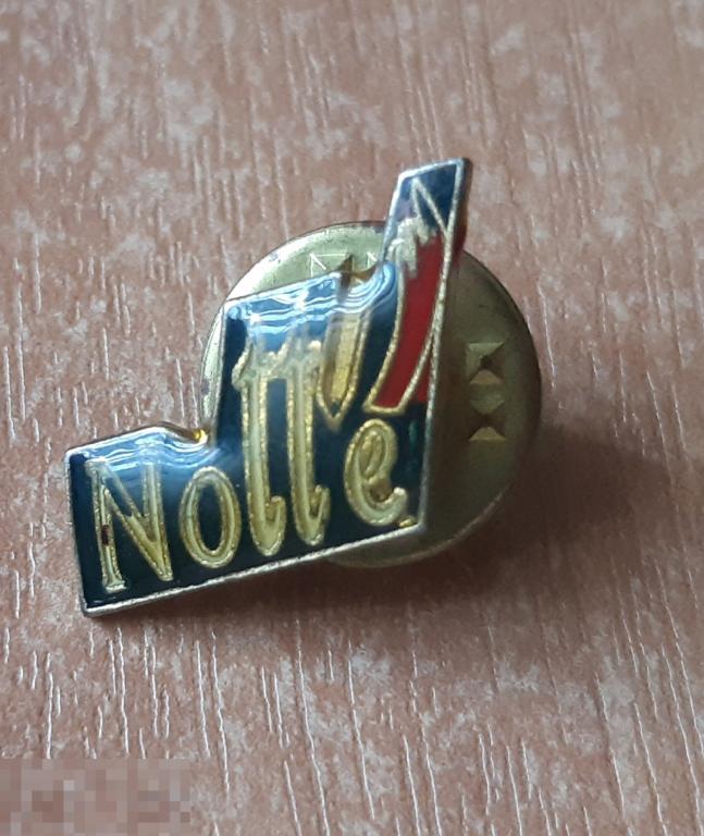 Значок иностранный.Notte. Цанга. Редкий. (110) 