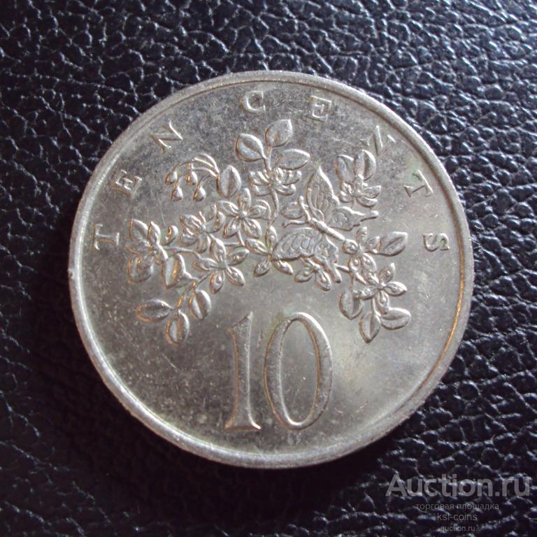 Ямайка 10 центов 1989 год.