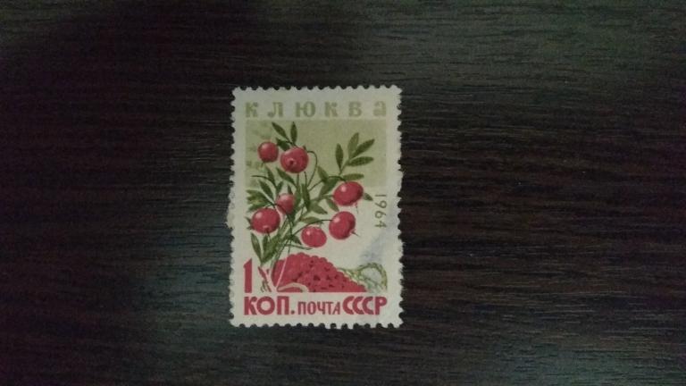 Марки.Флора.СССР.1964.Ягоды.Чистая.