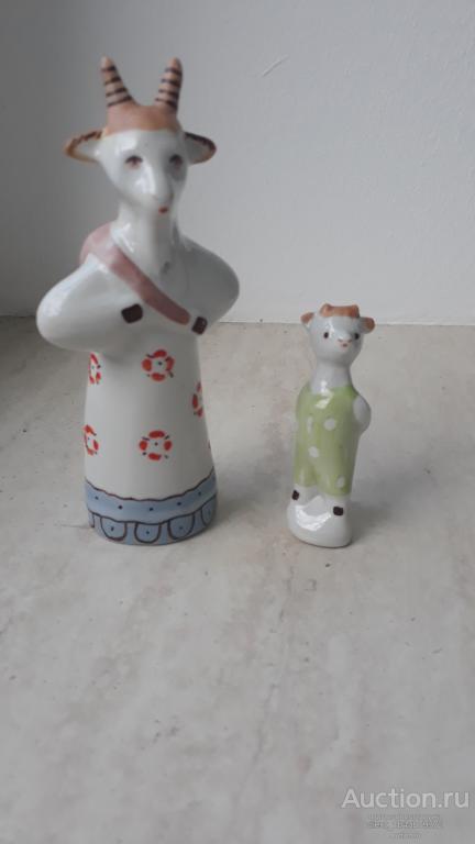 Скульптуры КОЗА И КОЗЛЕНОК СЫСЕРТЬ РЕДКОСТЬ