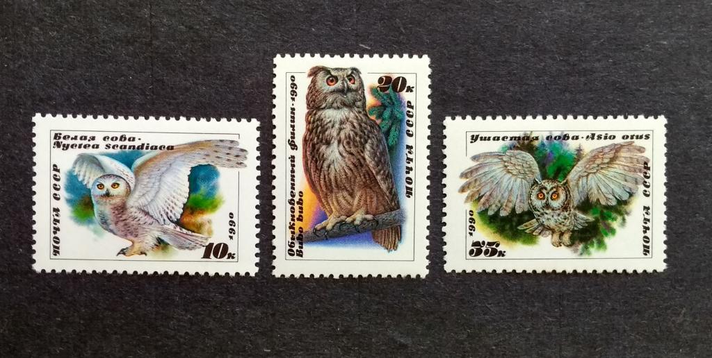 СССР 1990 Совы 3м 6119-6121**