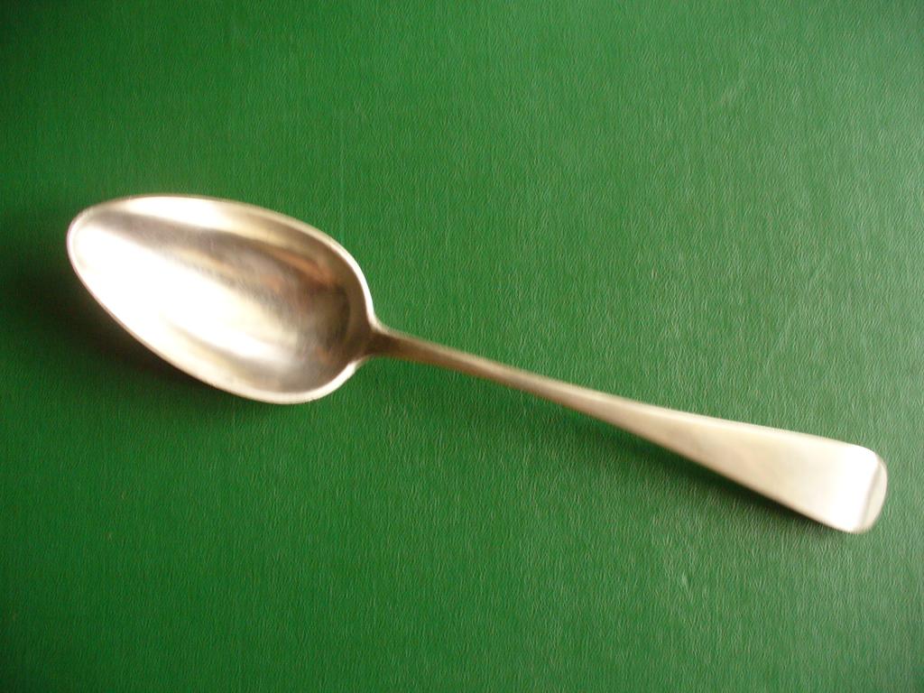 Столовая серебряная ложка. 84 пр. 1818 г. С. Дементьев. 57,8 гр.