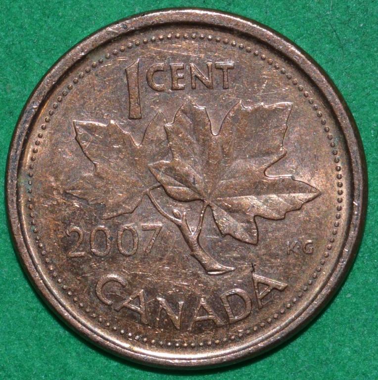 Канада 1 цент 2007 сталь (С4б)