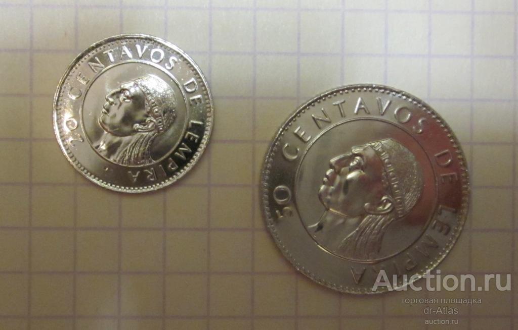 Гондурас 20 сентаво 50 сентаво 1991 UNC 4636