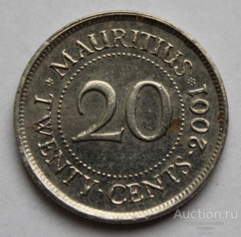 Маврикий 20 центов . 2001 г .