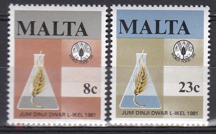 Мальта,1981,Ми-634-5**День продовольствия