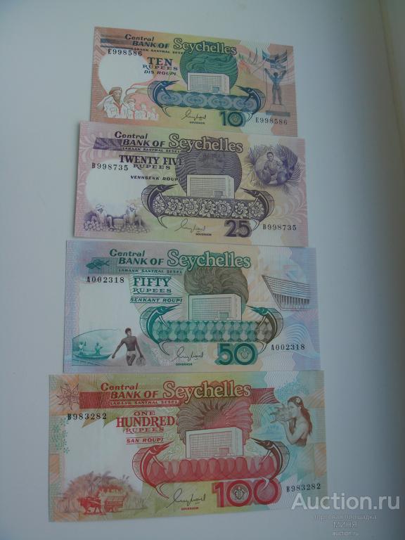 Сейшельские острова 10-25-50-100 1989год UNC