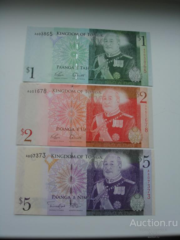 Тонга1-2-5 паангов 2008г UNC