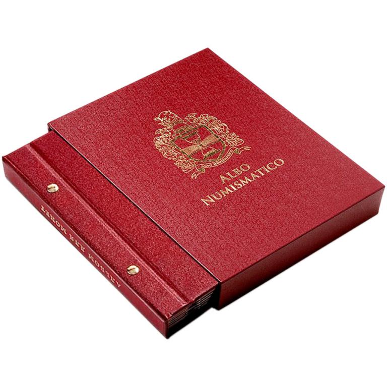 Футляр для альбомов толщина 30 мм. Цвет "Бордо" - Альбонумисматико