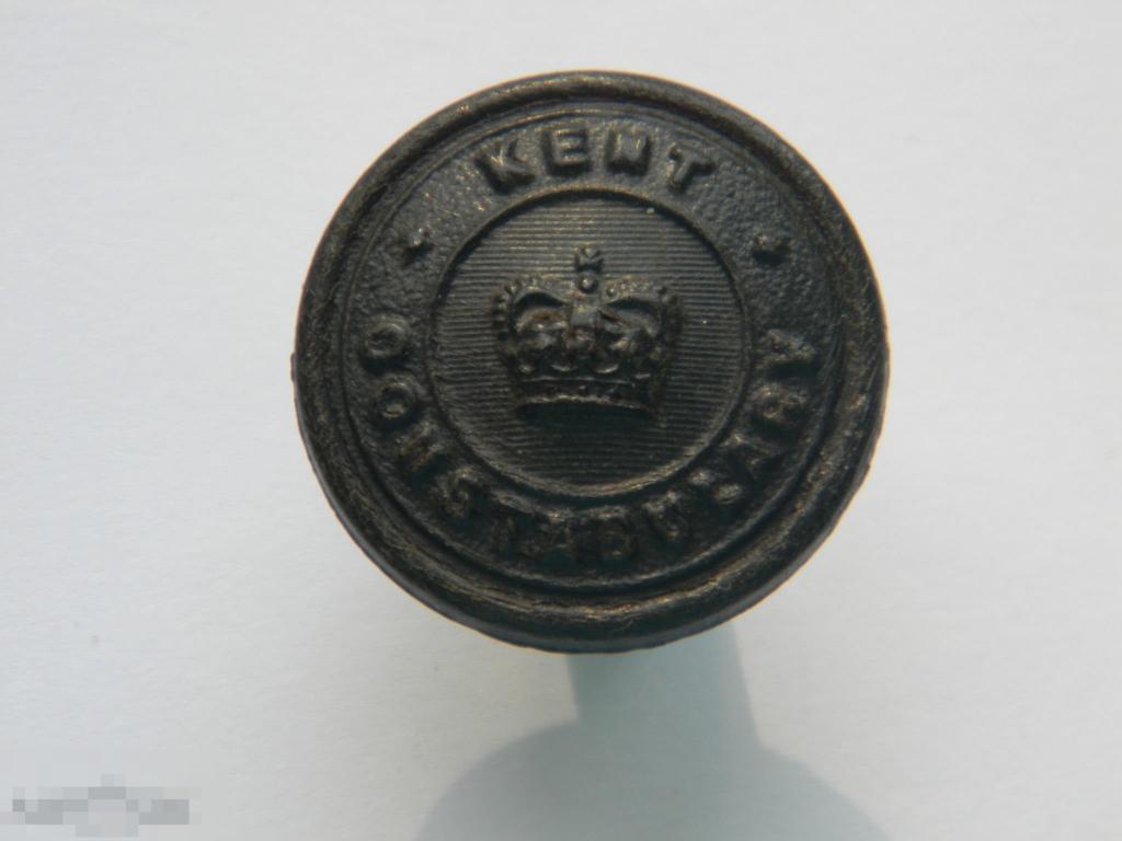 Великобритания.  Пуговица.  Полиция графства Кент.  26 мм. 