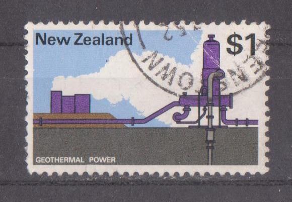 Новая Зеландия 1970 г.  Геотермальная электростанция гаш.