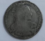 Полтина 1734 Корона разделяет надпись Лирический портрет Редкая
