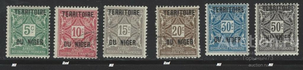 Нигер(Фр.) 1921 нс допл MH+Used 4е кат