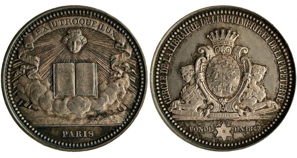 Франция Медаль 1847 год Луи Филипп I (печать Джозефа Данцелла) RRR