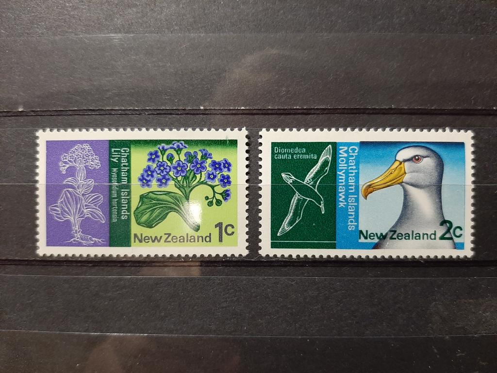 Новая Зеландия цветы птицы острова Чатем 1970 **