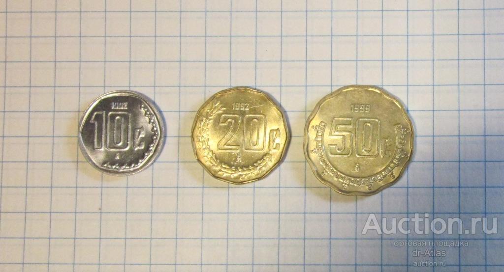 Мексика набор 10 20 50 сентаво 1992 - 1999 5373