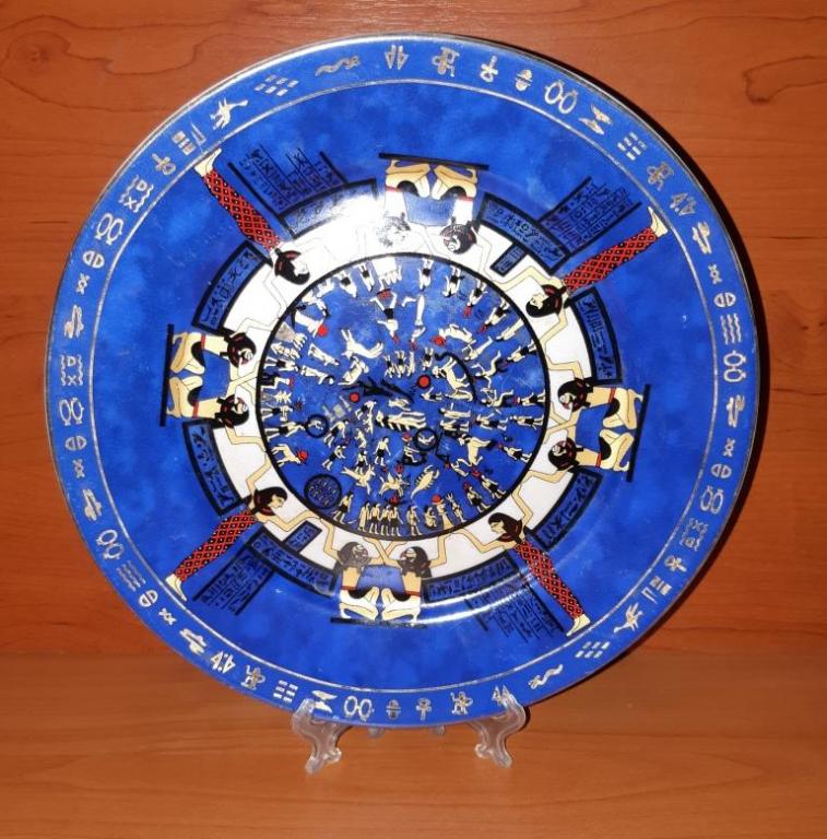 Тарелка настенная декоративная. Знаки зодиака. Египет. 2009 год. Позолота.