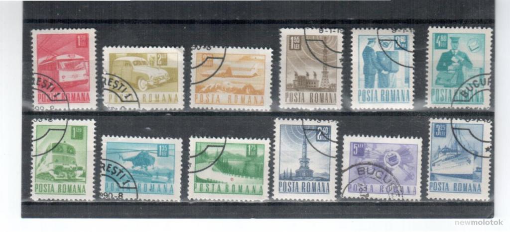 Румыния, 1971 г. стандарт, 12 марок, н/с, гаш