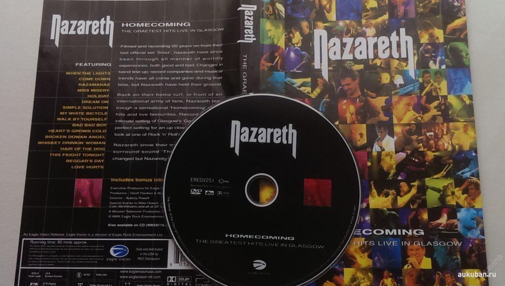 Nazareth ‎– Homecoming, The Greatest Hits, Live In Glasgow - 2002/nm