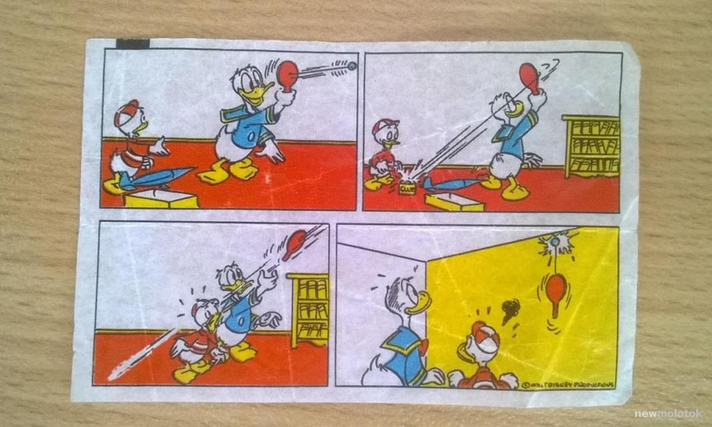Вкладыш от жвачки Дональд Donald  Винтаж