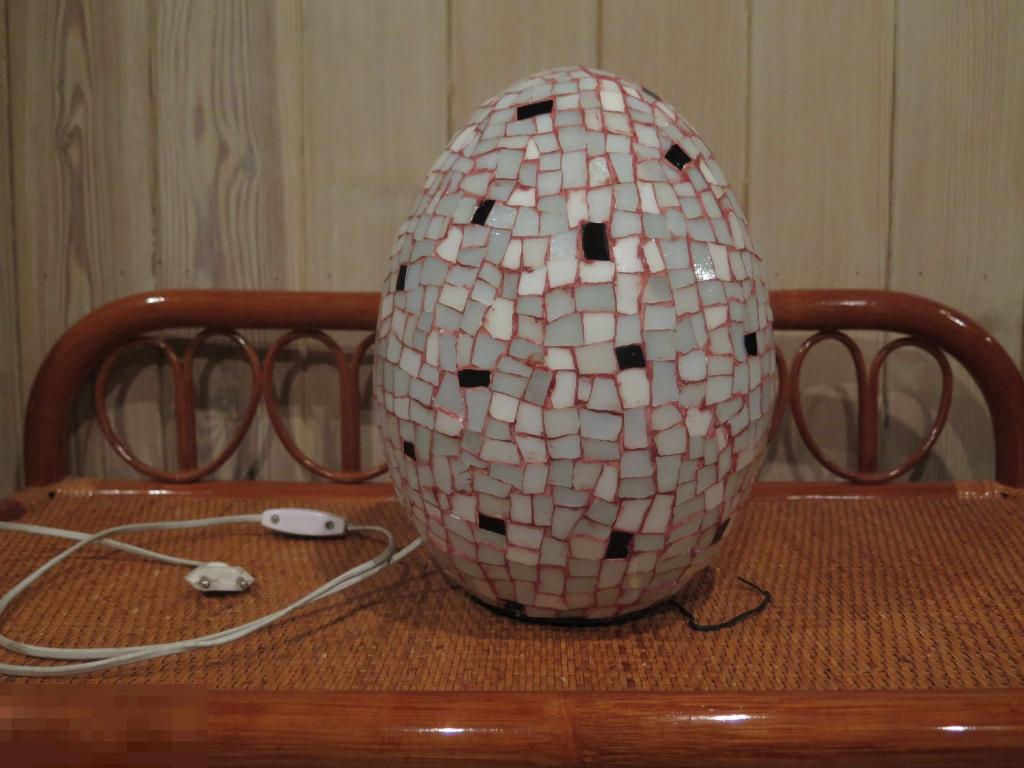 Греция 1980-е Настольная лампа, ночник, мозаика, тифани, ручная работа