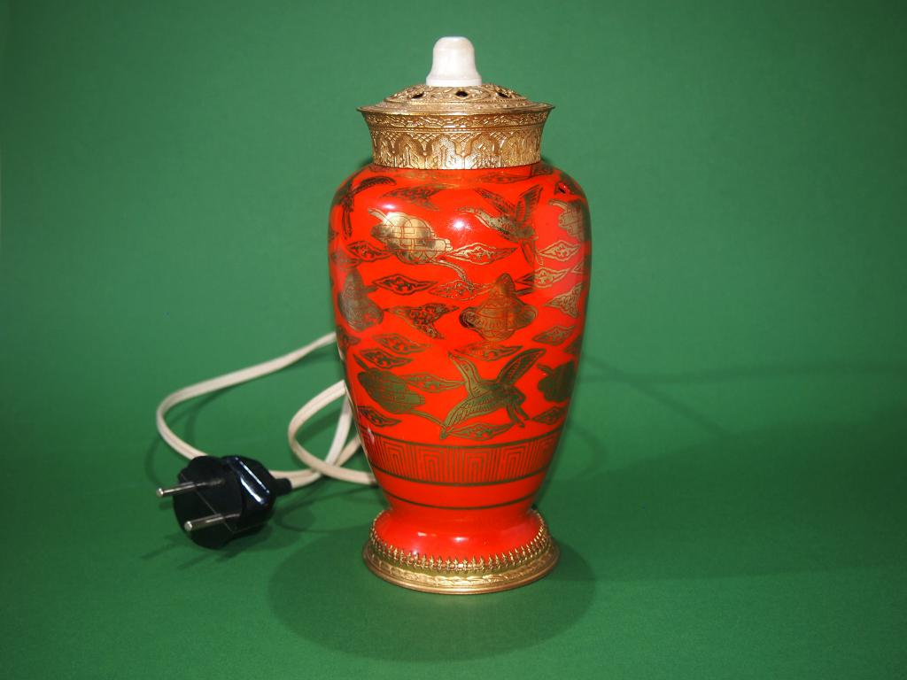 Настольный светильник - ночник аромалампа Aerozon №2 - Журавли - фарфор Германия - лампа клеймо