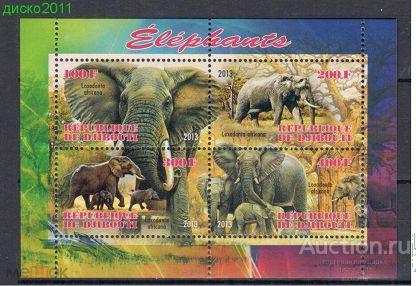 Джибути 2013 Слоны Фауна бл**