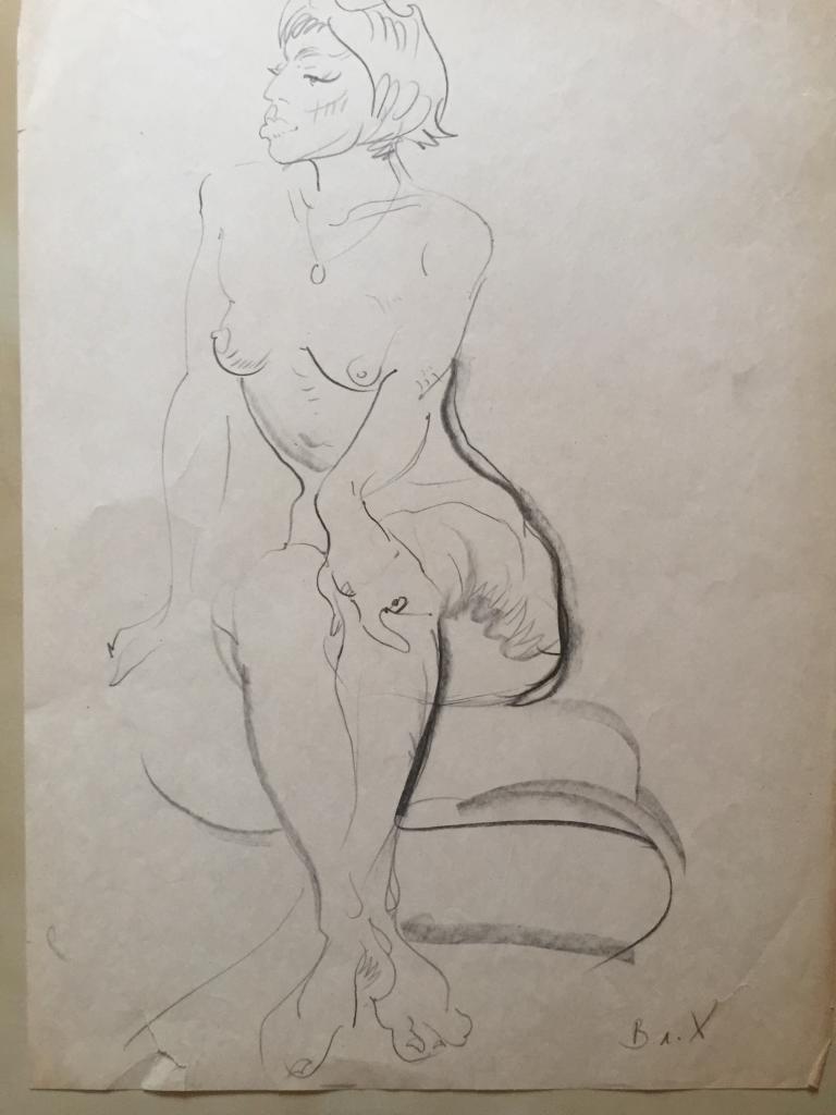 Холуев В.Ф. (1932-2002)  Сидящая обнаженная модель