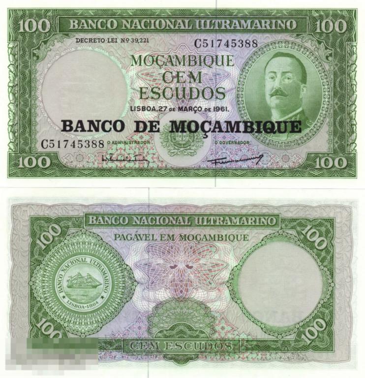 3.31 Мозамбик 100 эскудо 1961