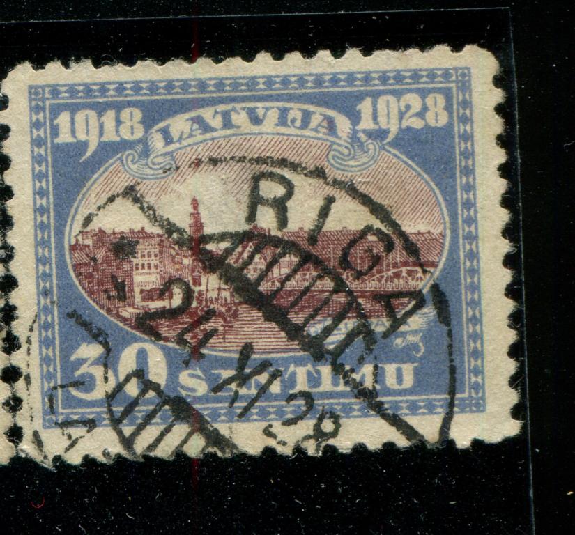 1928 Латвия 10 лет Латвийской Республике 30 сантим