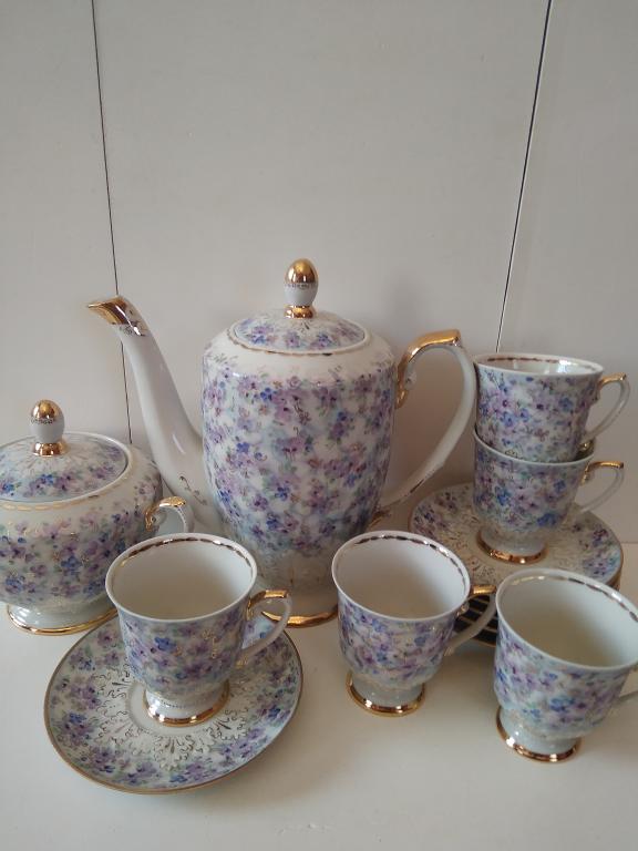 Кофейный сервиз Фарфор Авторский Живопись Яснецова