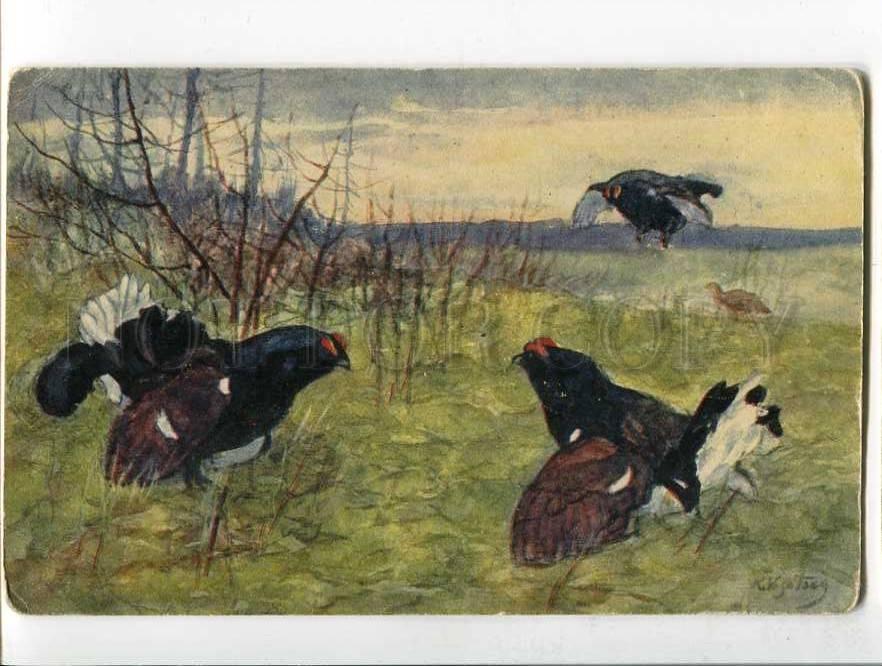 285581 ЖИВОПИСЬ VISOCKA visocka Tetrao Тетрис тетерева охота старинная ...