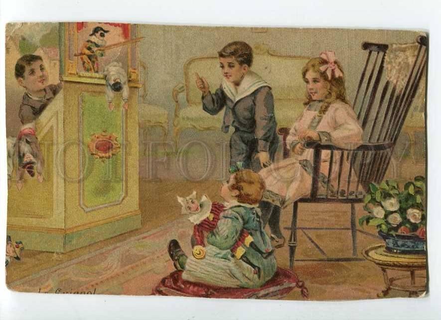 264770 ЖИВОПИСЬ какао ван Хаутен дети Пьеро кукольного старинная ...