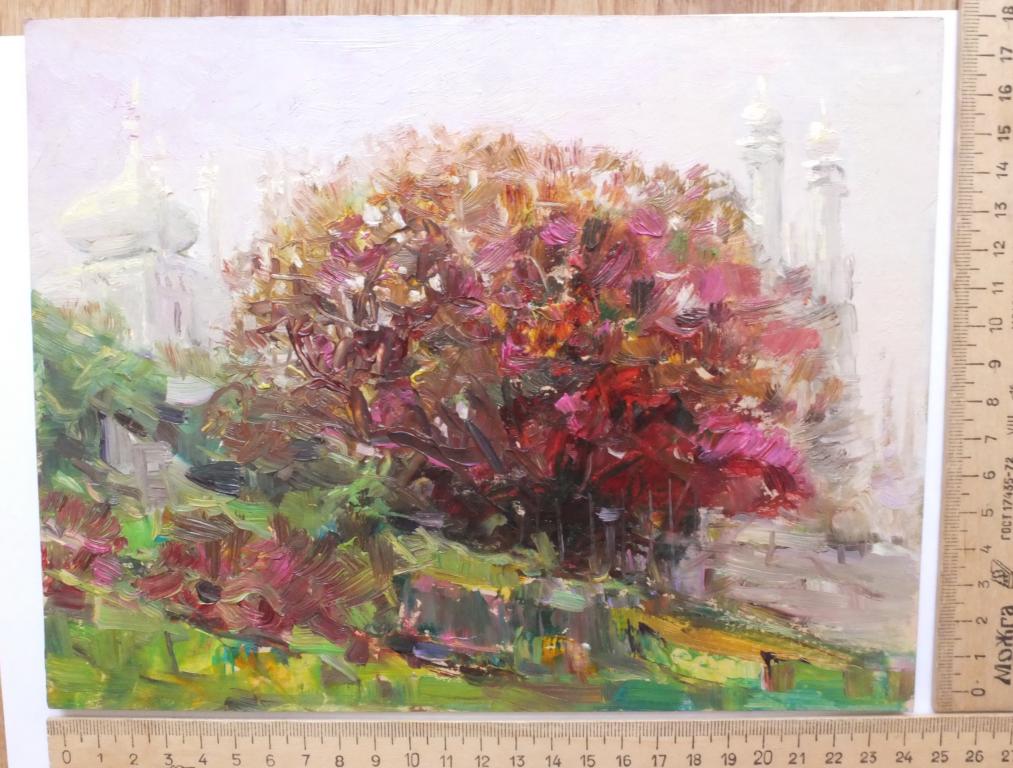 картина Бахчисарай,картон,масло,НХ