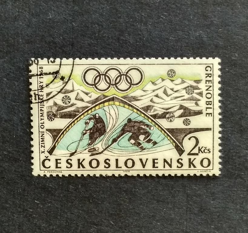 Чехословакия ОИ 1968 1м хоккей Мих 1766 гаш