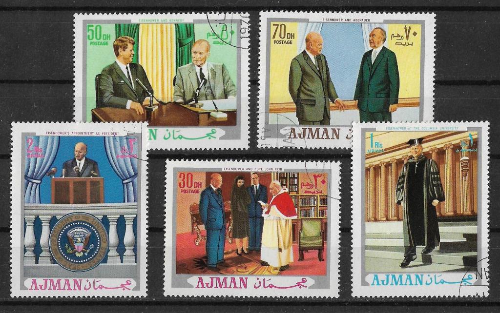 Аджман 1970 г. Персоналии Эйзенхауэр НС гаш.